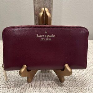 Kate Spade New York Madison Large Continental Wallet in Red Jam